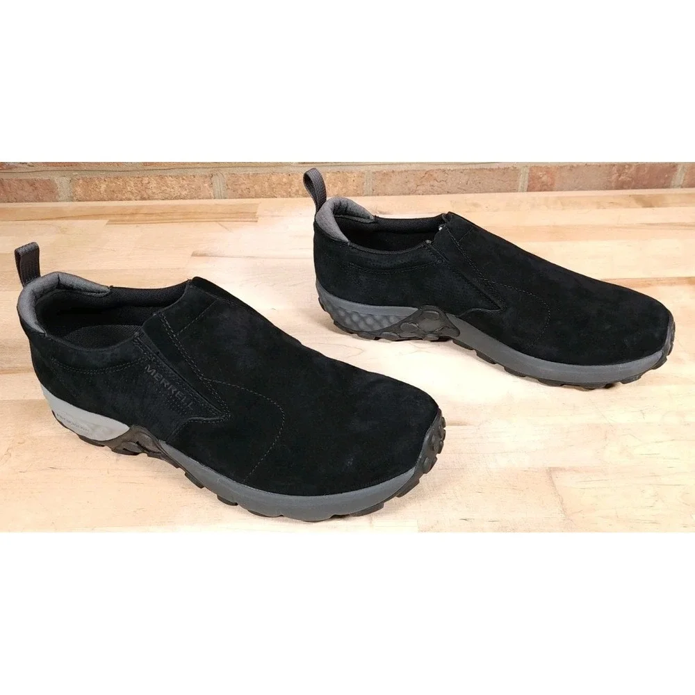 Merrell J91701‎ Jungle Moc AC Slip On Shoes Black Suede Size 13 Sneakers